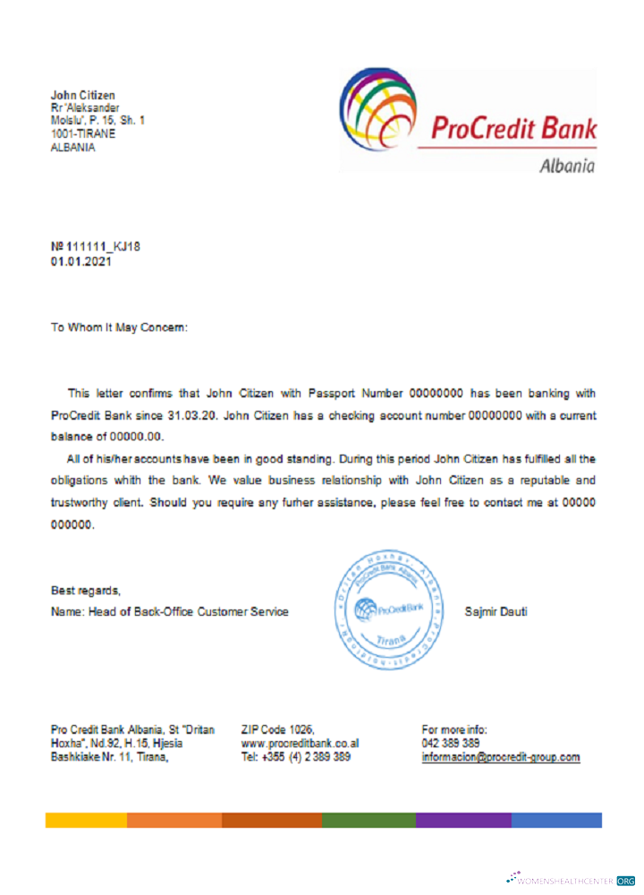 Download Albania Procredit reference Photoshop template